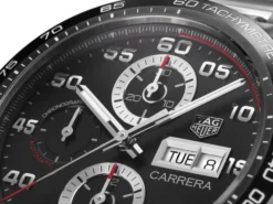 TAG Heuer Carrera Calibre 16 Watch Steel Case Black Dial, 44mm