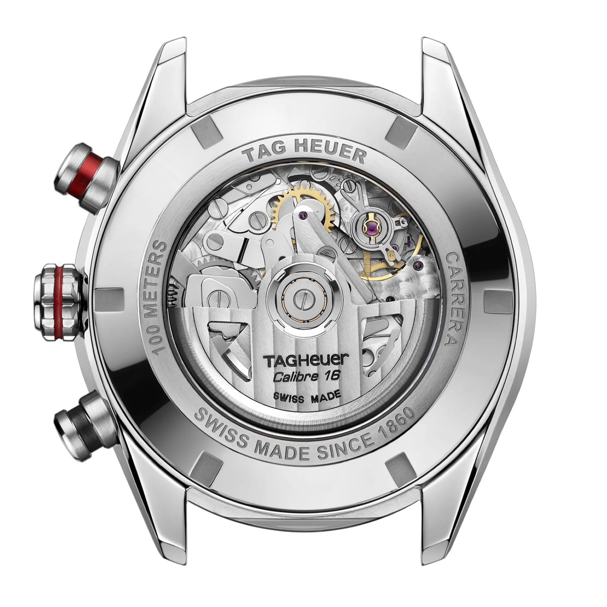 TAG Heuer Carrera Calibre 16 Watch Steel Case Black Dial, 44mm