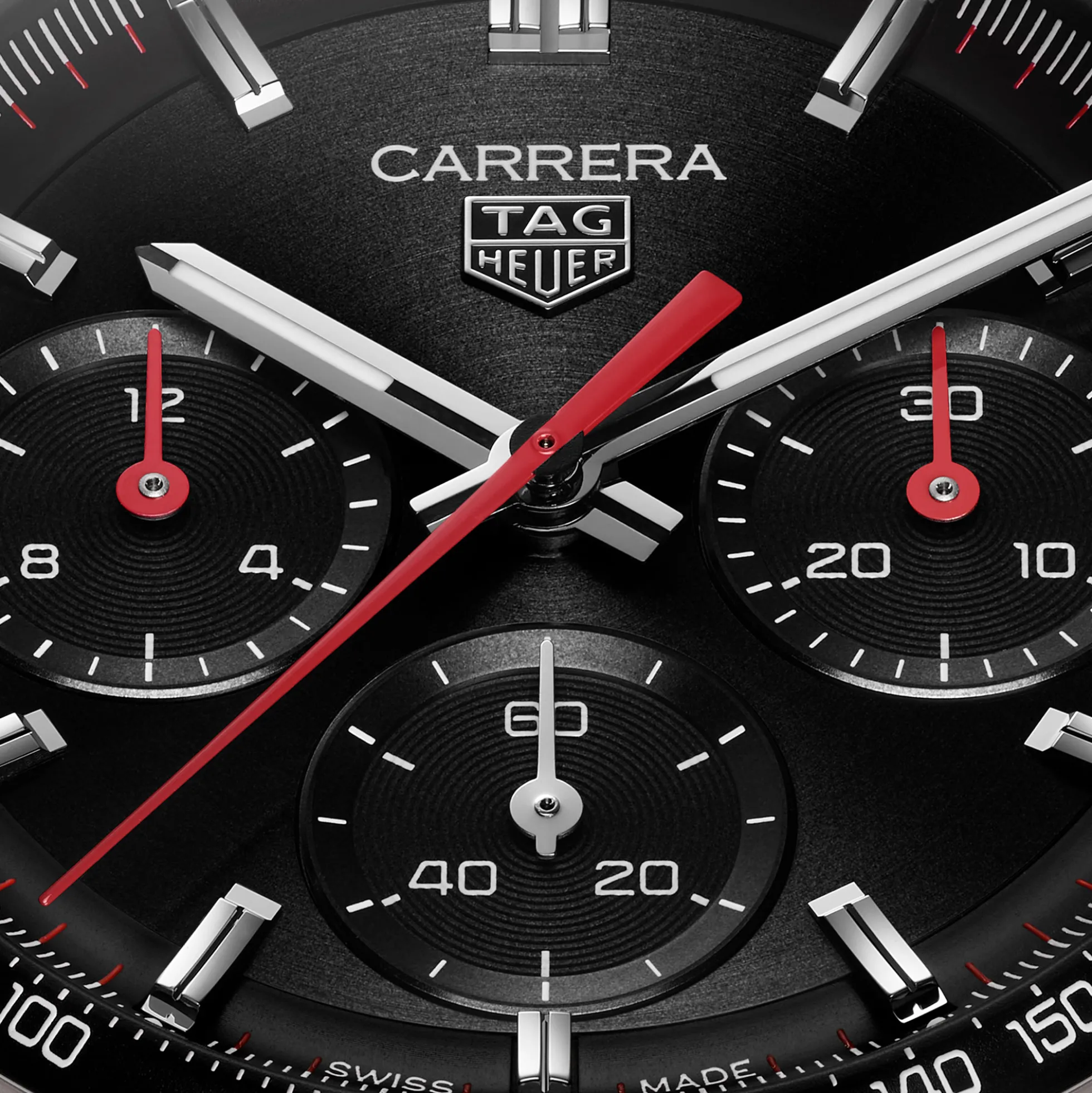 TAG Heuer Carrera Chronograph Black Dial Watch, 41mm