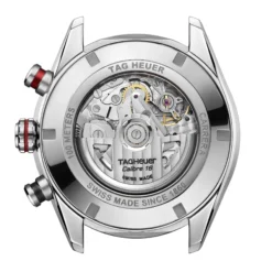 TAG Heuer Carrera Chronograph Watch Black Dial Rubber Strap, 44mm