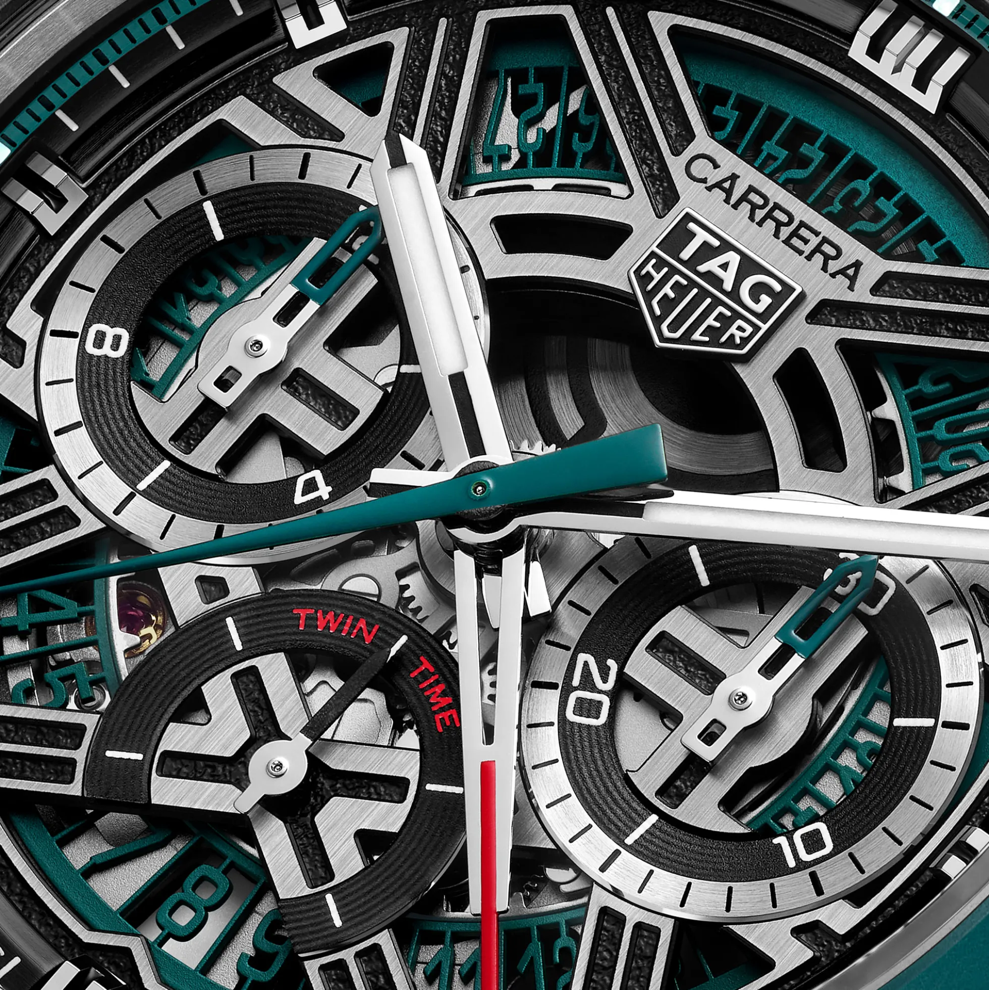 TAG Heuer Carrera Chronograph Extreme Sport Green Skeleton Dial Watch, 44mm