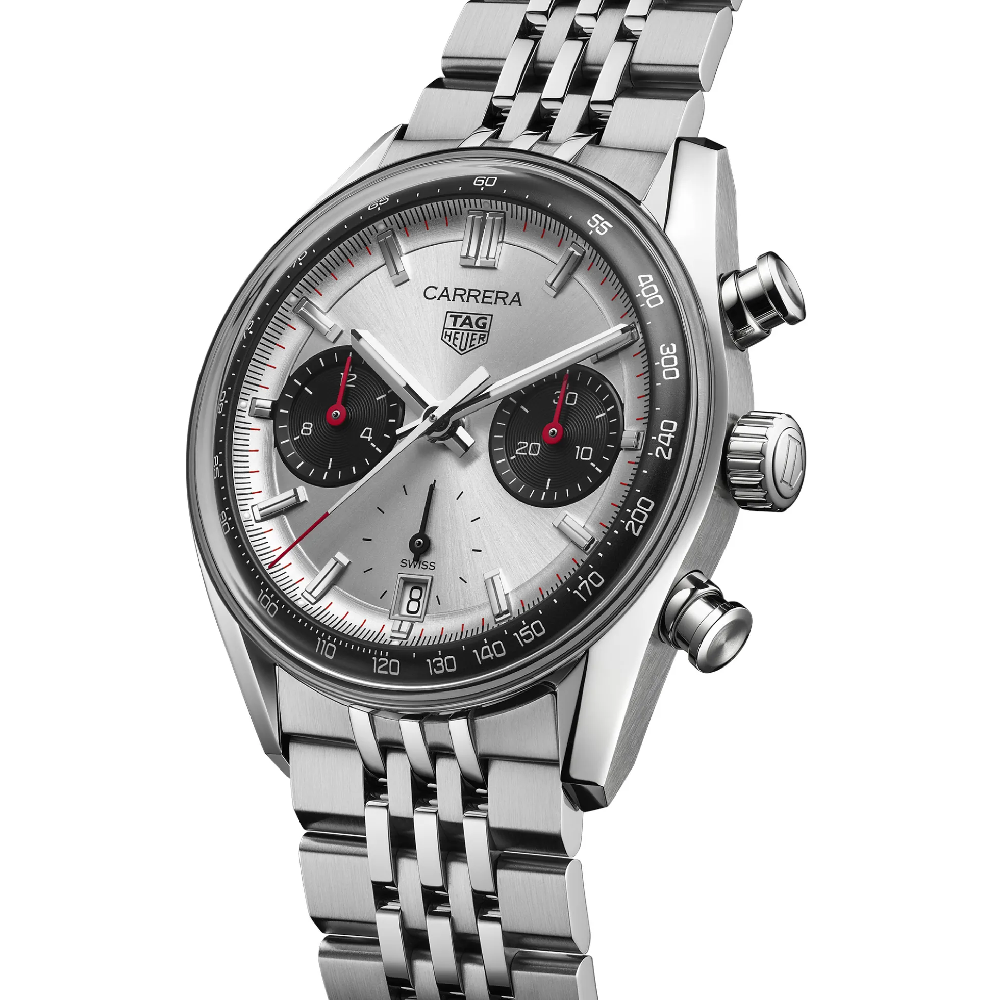 TAG Heuer Carrera Chronograph White Dial Watch, 39mm