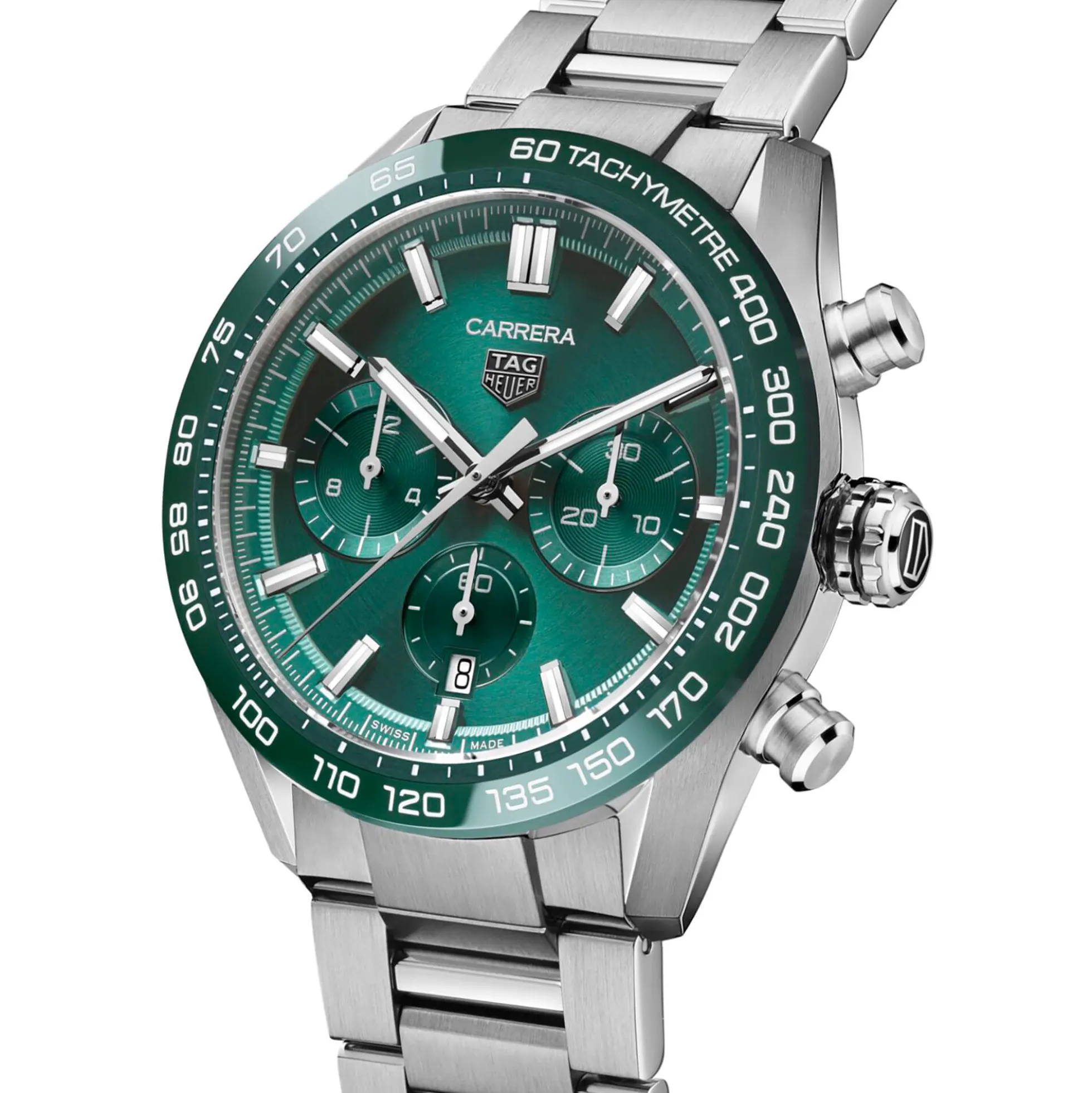 TAG Heuer Carrera Chronograph Green Dial Watch, 44mm