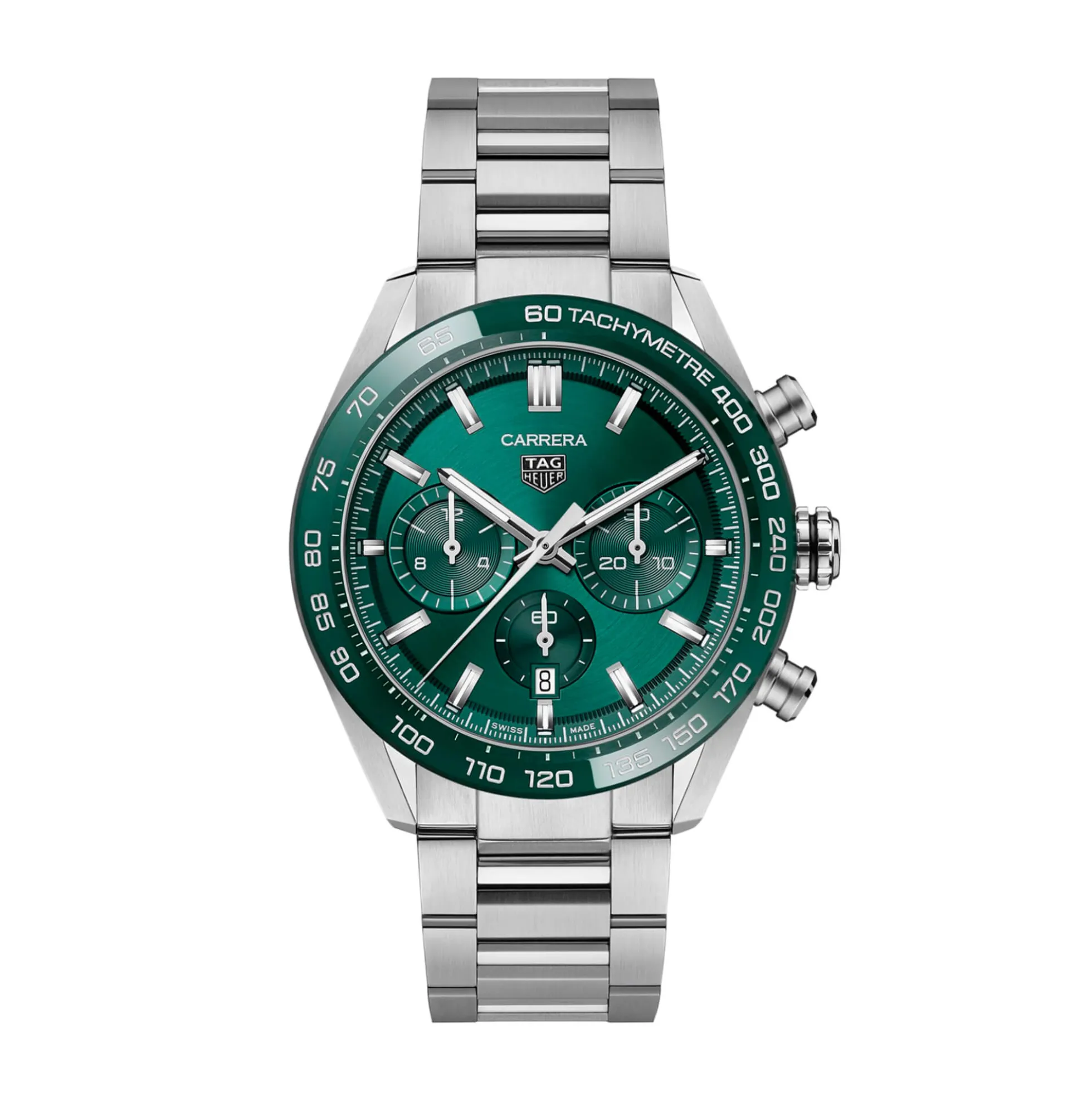 TAG Heuer Carrera Chronograph Green Dial Watch, 44mm