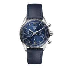 TAG Heuer Carrera Chronograph Watch Steel Case Blue Dial, 39mm