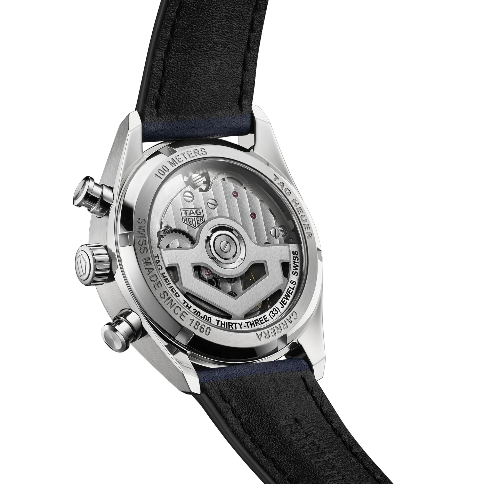 TAG Heuer Carrera Chronograph Watch Steel Case Blue Dial, 39mm