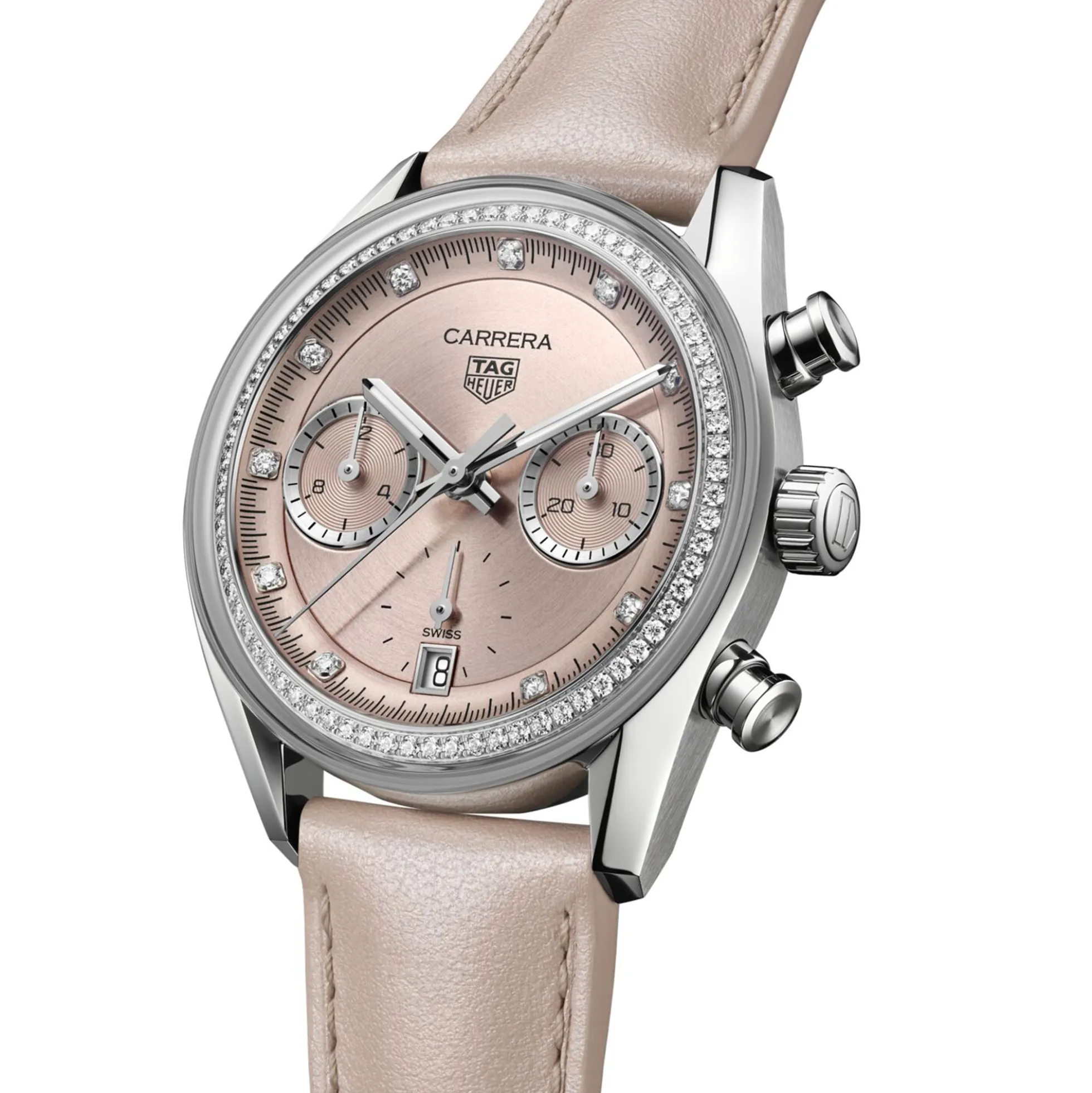TAG Heuer Carrera Chronograph Pink Dial Watch, 39mm