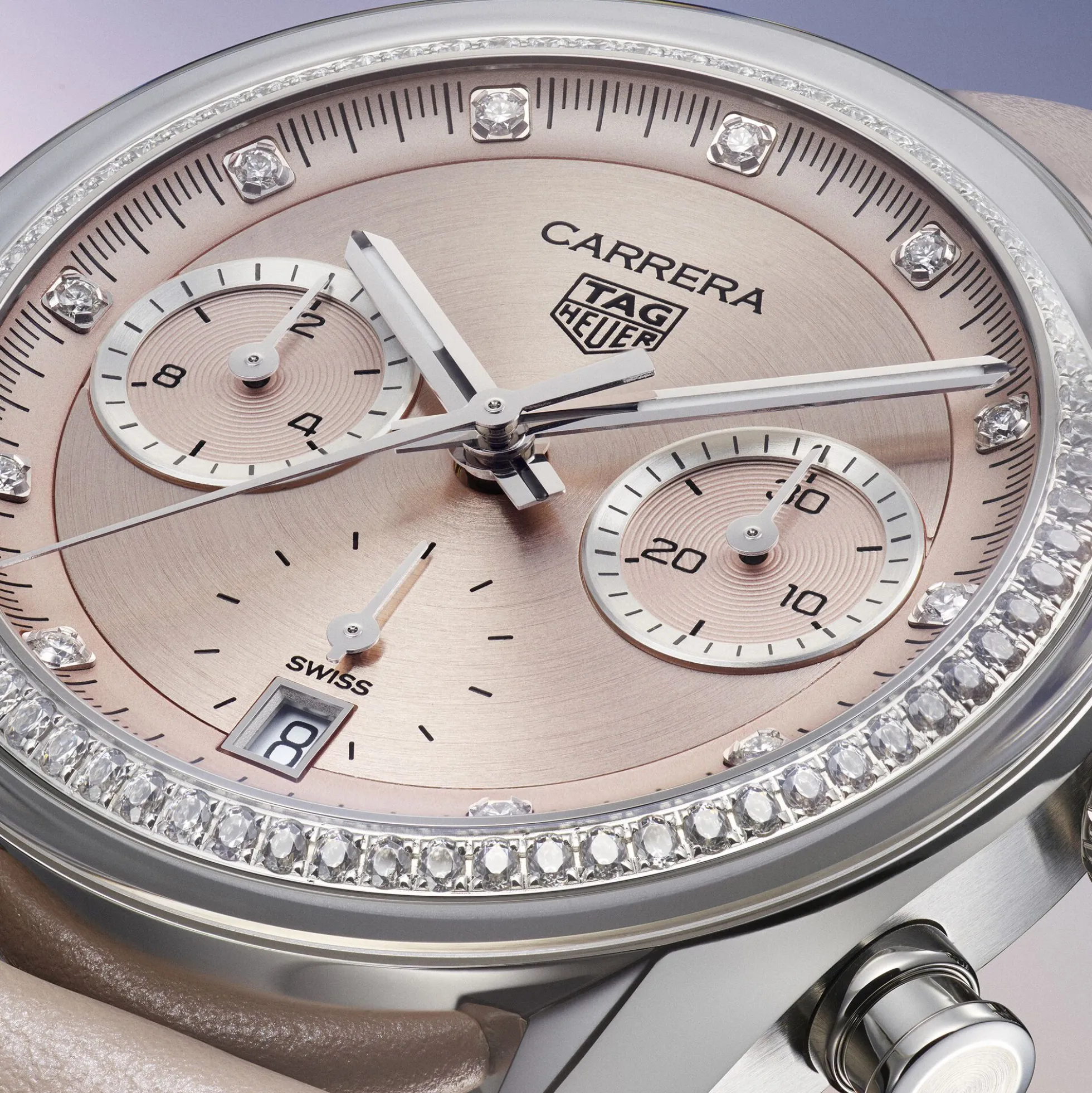 TAG Heuer Carrera Chronograph Pink Dial Watch, 39mm