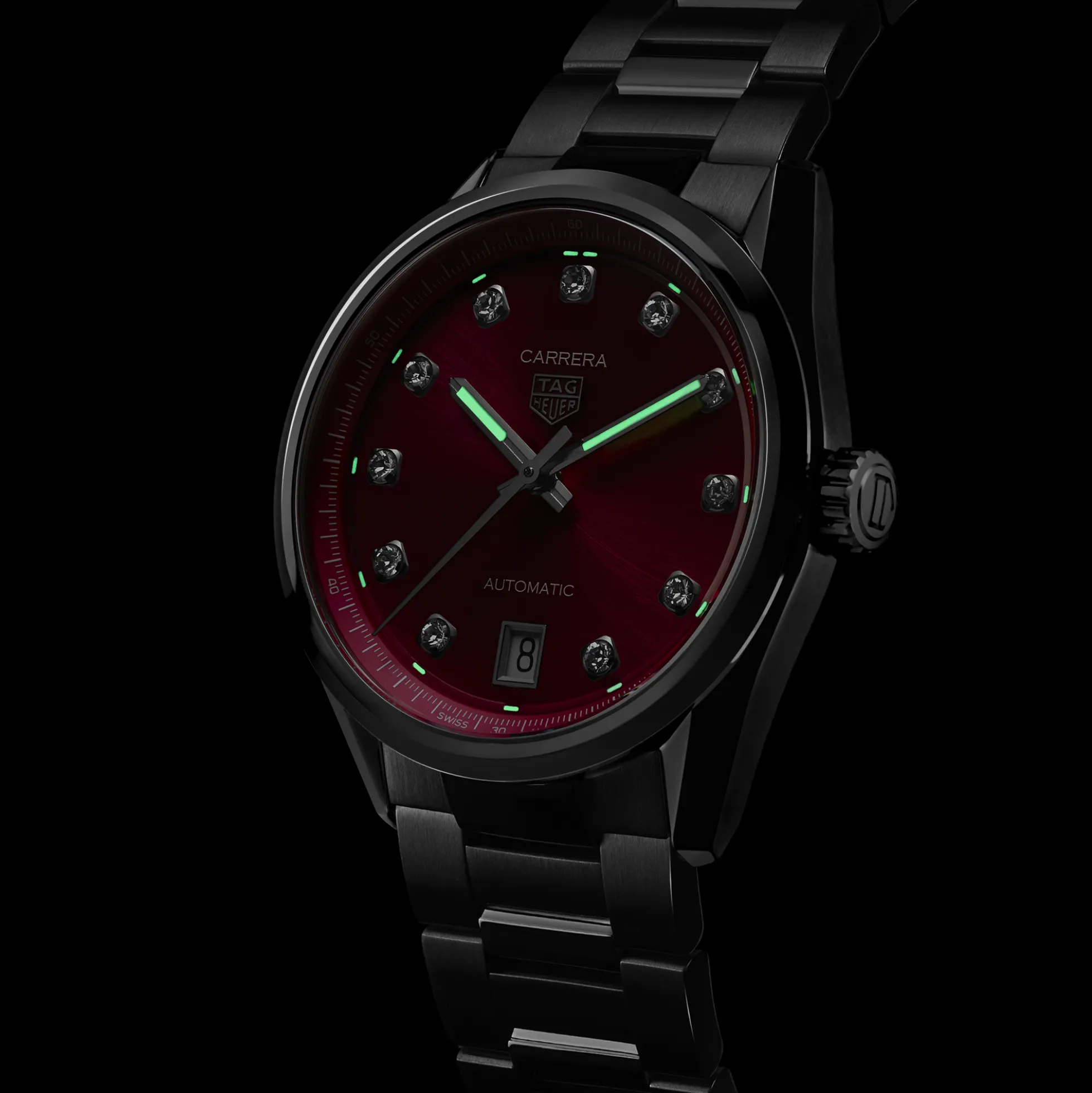 TAG Heuer Carrera Date Watch Pink Dial, 36mm
