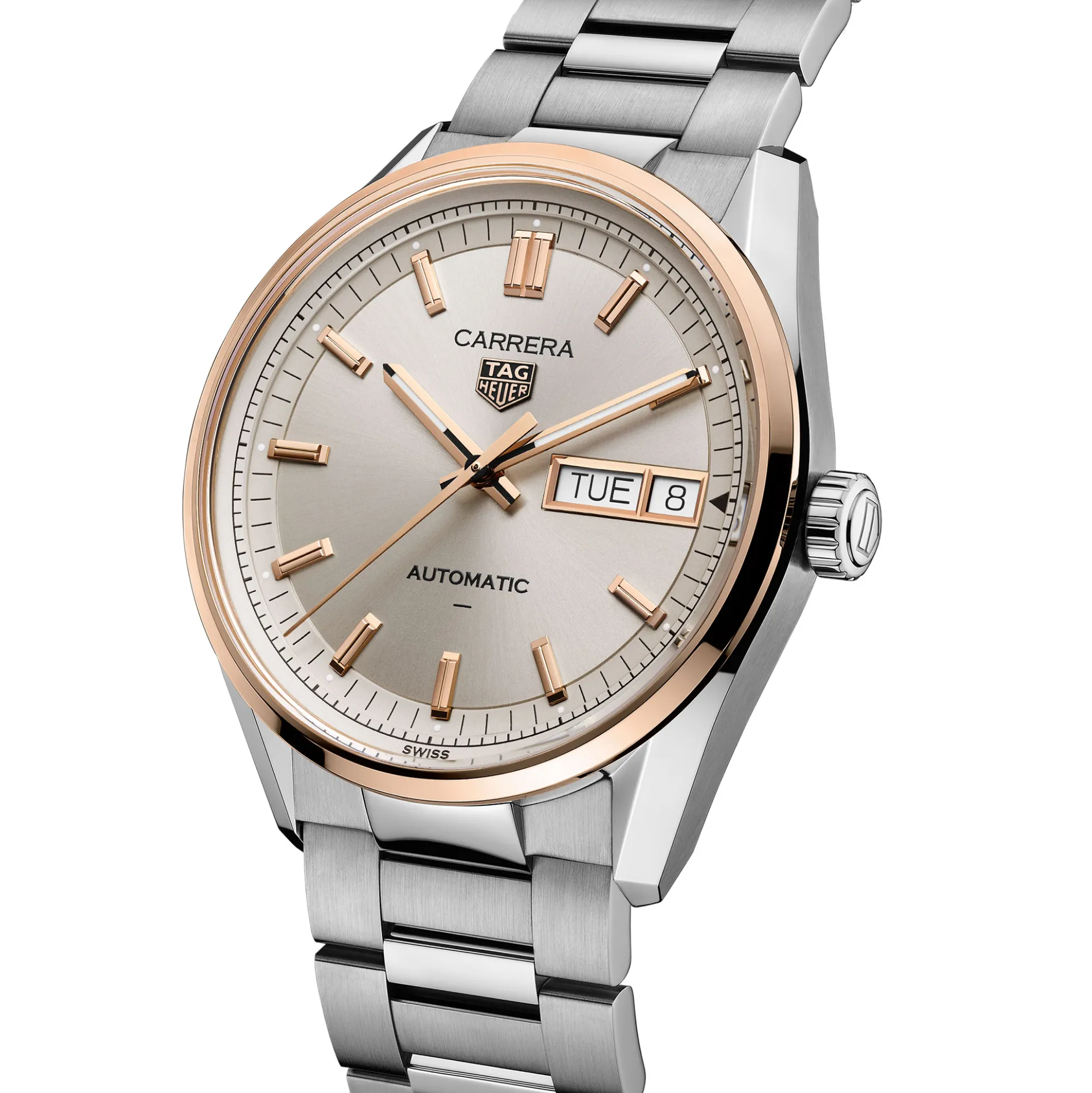 TAG Heuer Carrera Day-Date Beige Dial Watch, 41mm