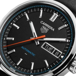 TAG Heuer Carrera Day-Date Black Dial Watch, 41mm