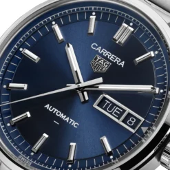TAG Heuer Carrera Day-Date Blue Dial Watch, 41mm