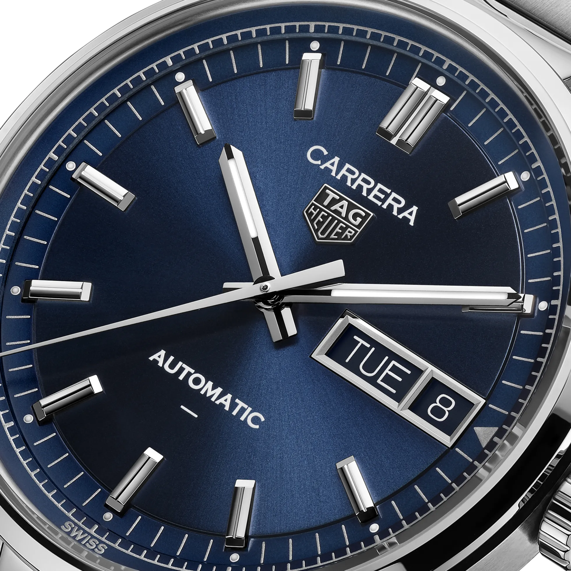 TAG Heuer Carrera Day-Date Blue Dial Watch, 41mm