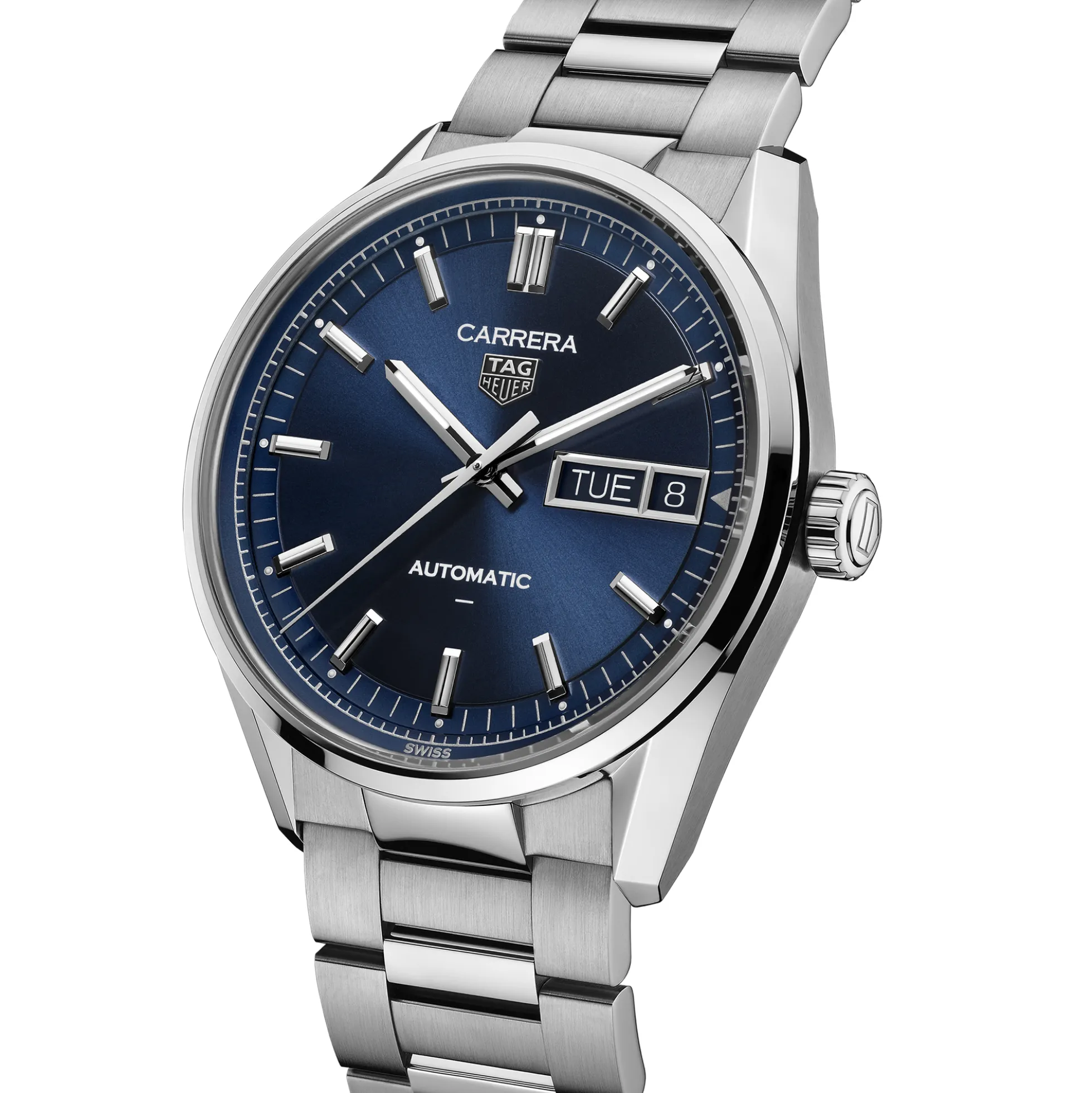 TAG Heuer Carrera Day-Date Blue Dial Watch, 41mm