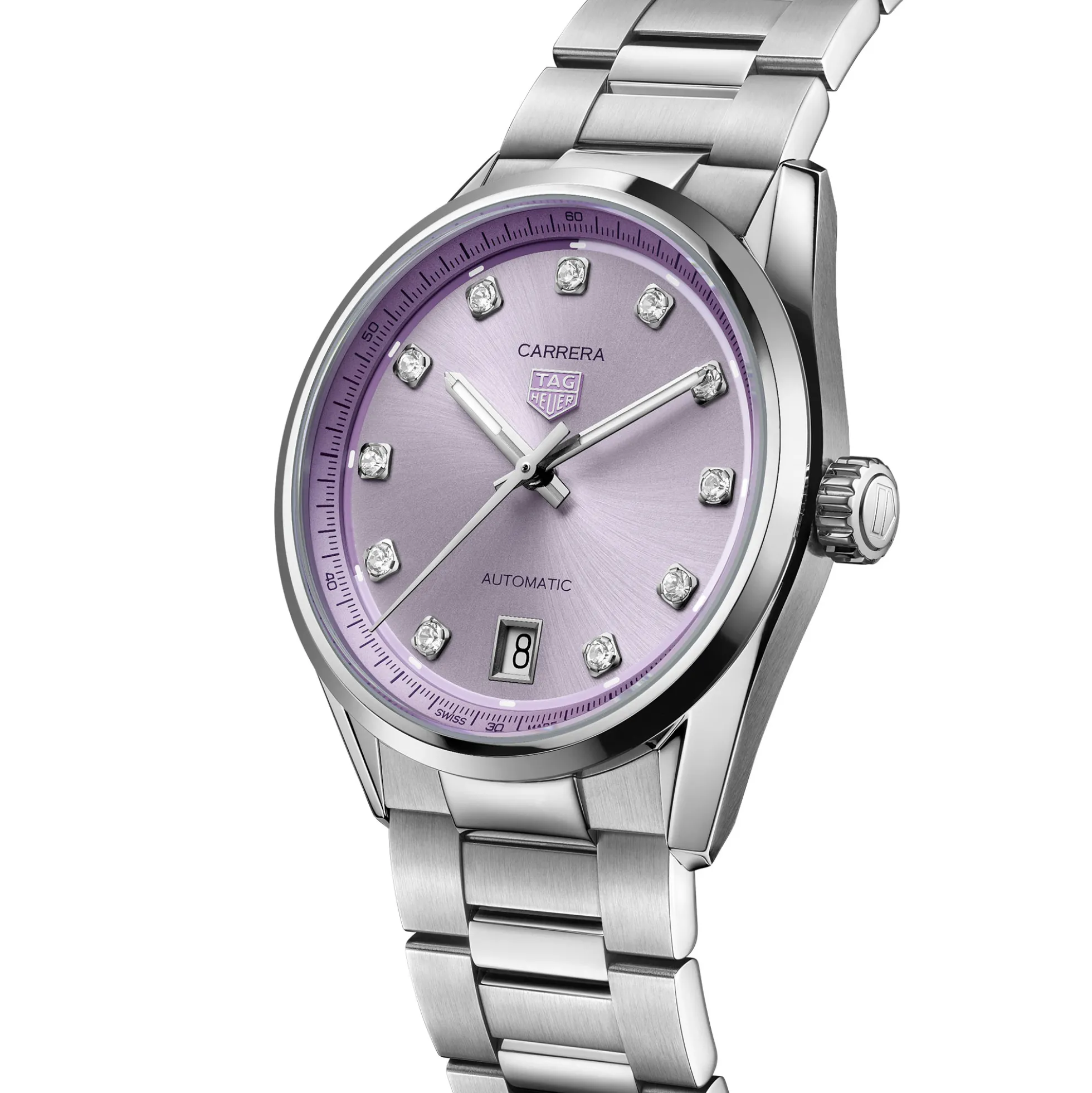 TAG Heuer Carrera Purple Dial Watch, 36mm