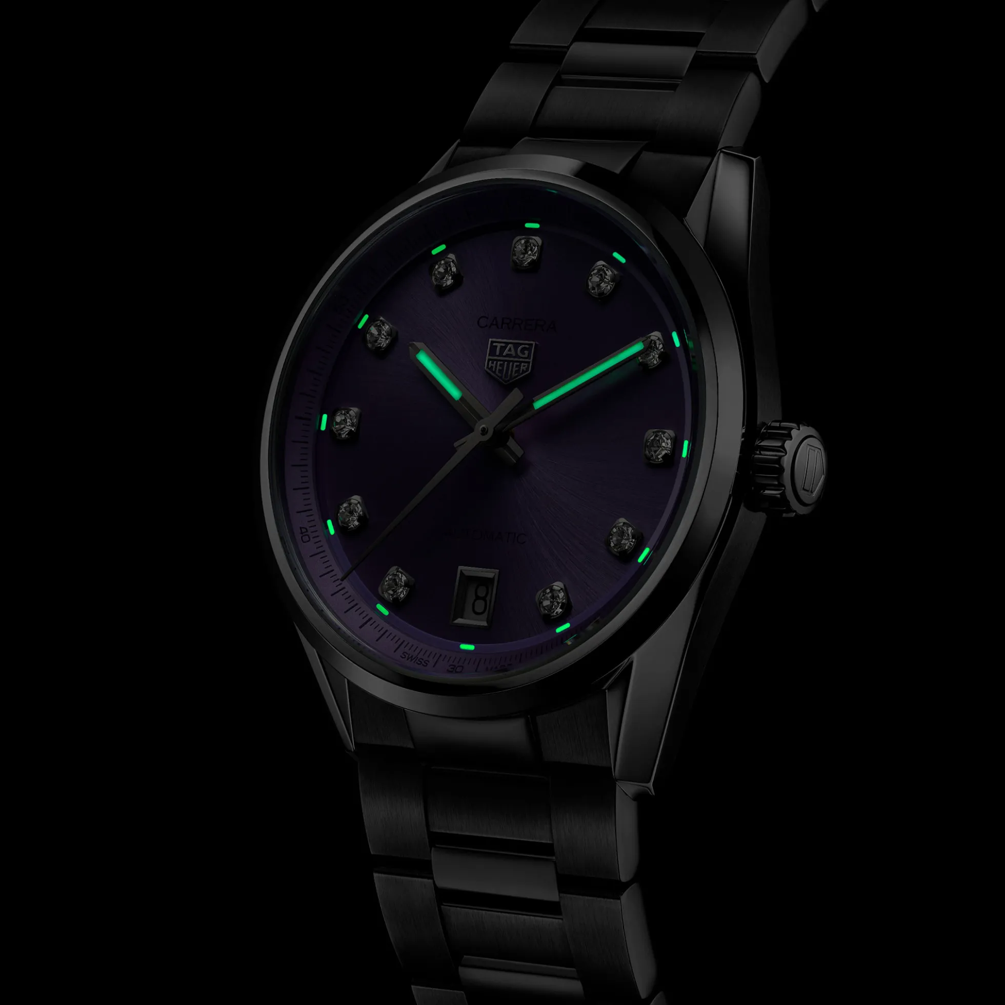 TAG Heuer Carrera Purple Dial Watch, 36mm