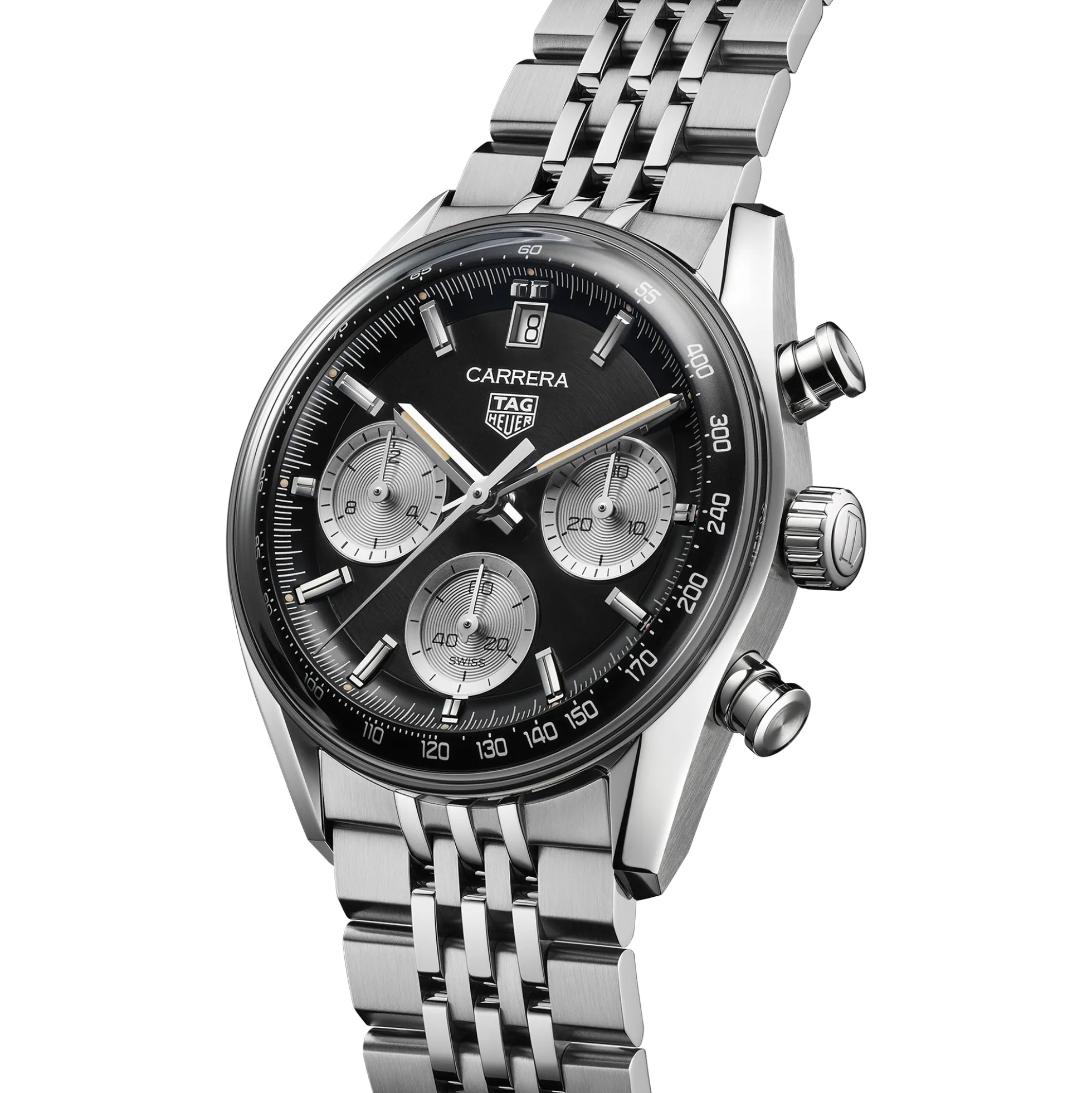 TAG Heuer Chronograph Black Dial Watch, 39mm