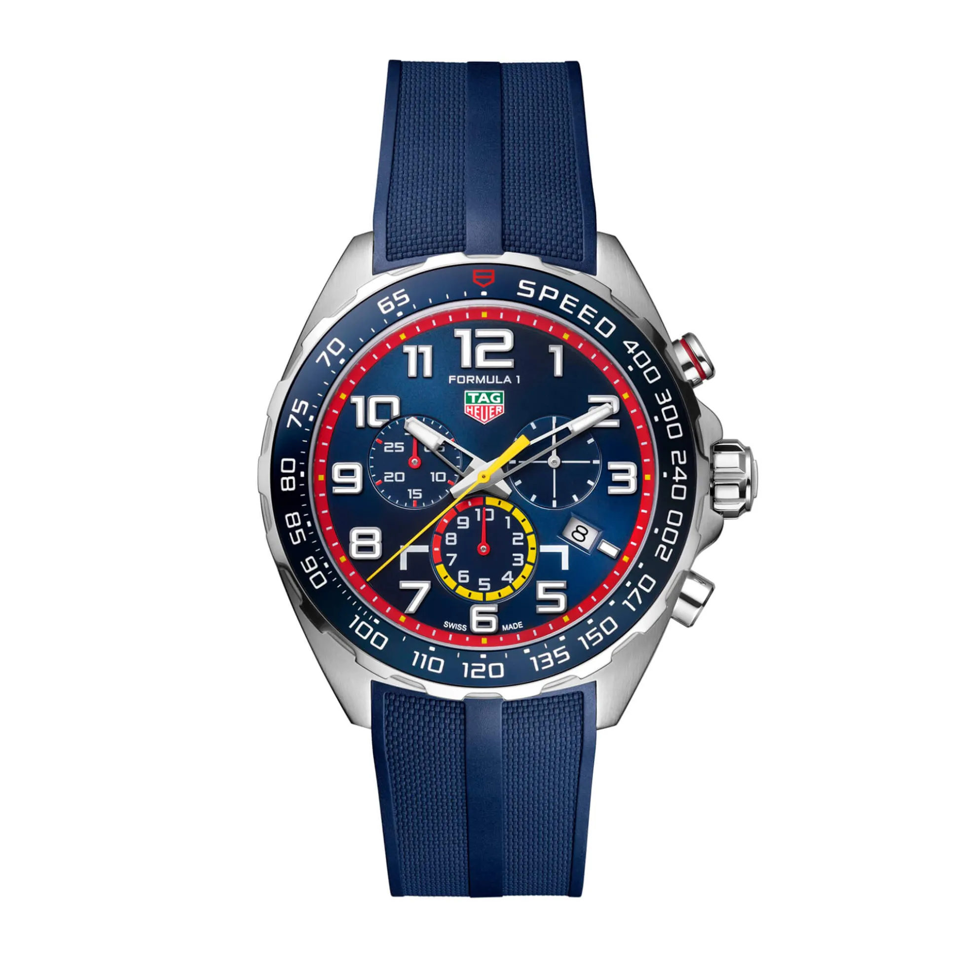 TAG Heuer Formula 1 Red Bull Racing Watch Blue Dial Blue Rubber Strap, 43mm