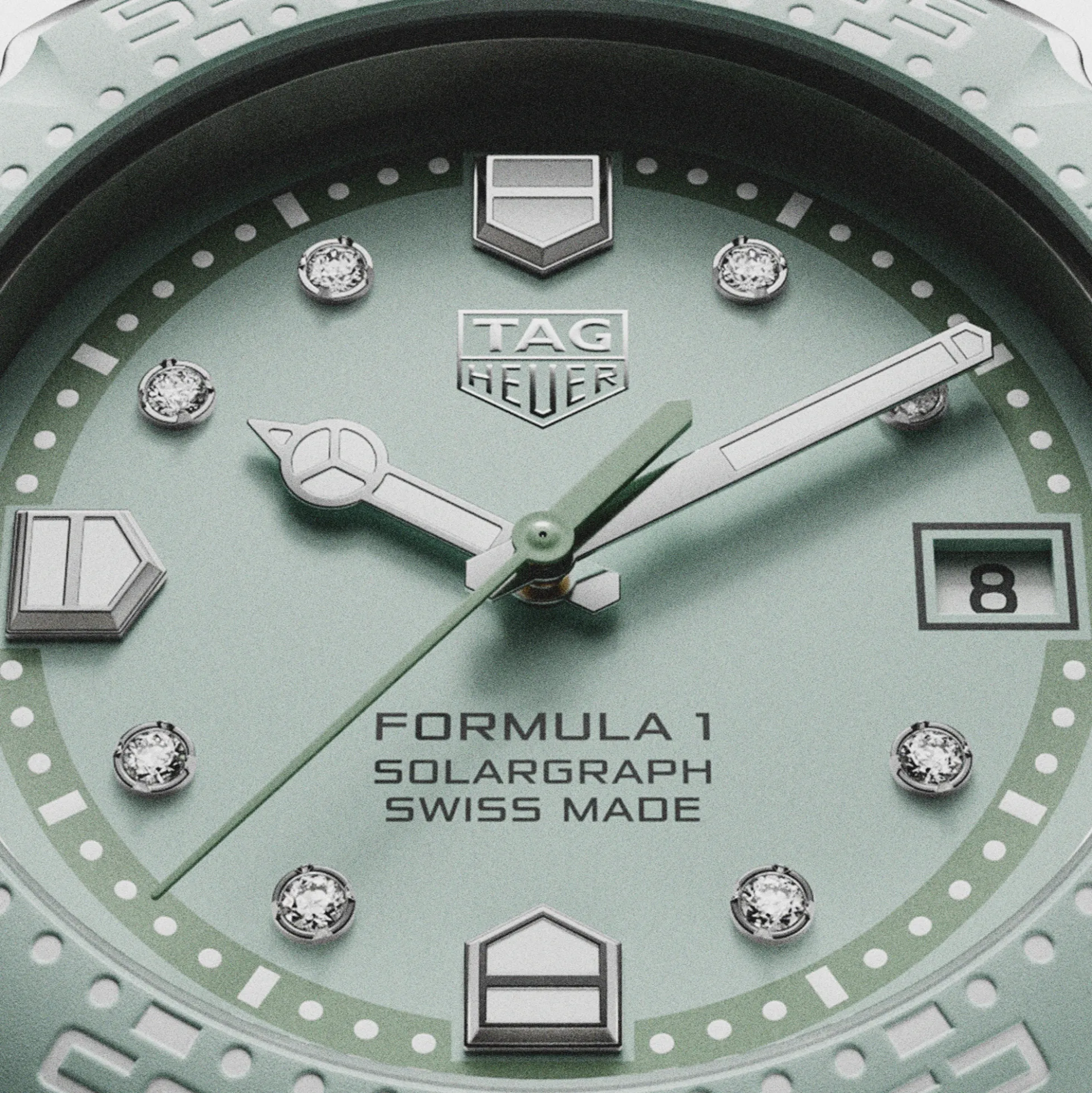 TAG Heuer Formula 1 Solargraph Green Dial Watch, 38mm