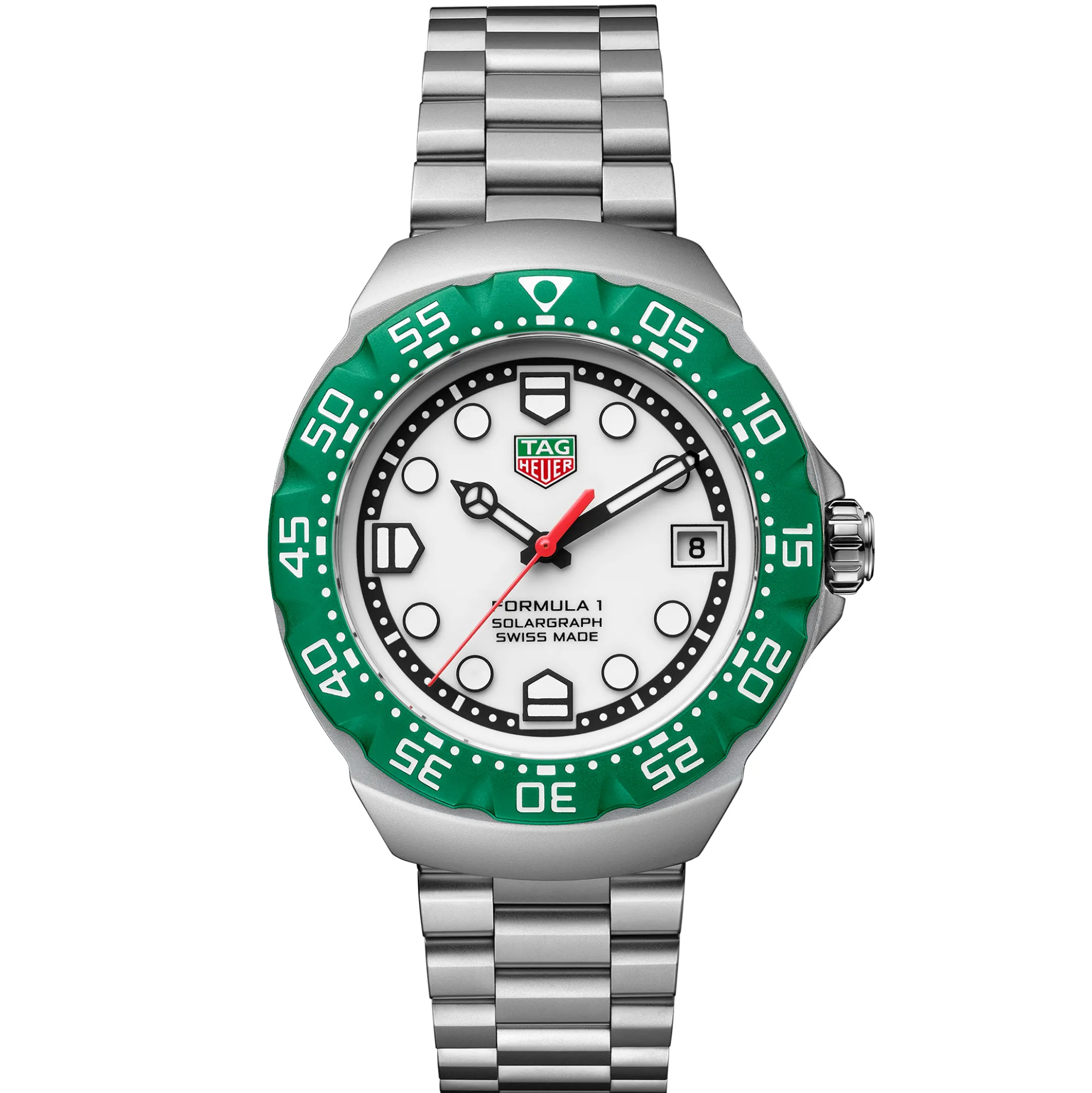 TAG Heuer Formula 1 Solargraph White Dial Watch, 38mm