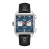 TAG Heuer Monaco Calibre 11 Automatic Mens Blue Leather Chronograph Watch, 39mm