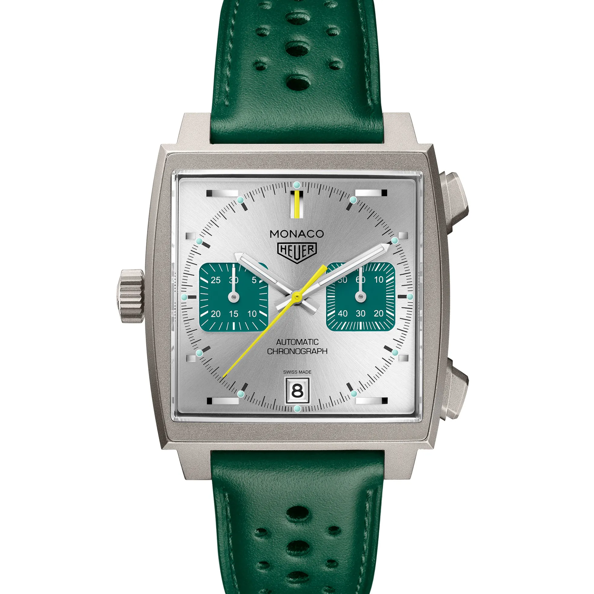 TAG Heuer Monaco Chronograph Racing Silver Dial Watch, 39mm