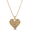 Toscano Basket Weave Heart Pendant Necklace, 14K Yellow Gold