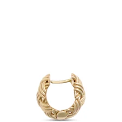Toscano Basket Weave Hoops, 14K Yellow Gold