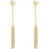 Toscano Beaded Cylinder Dangle Earrings, 14K Yellow Gold