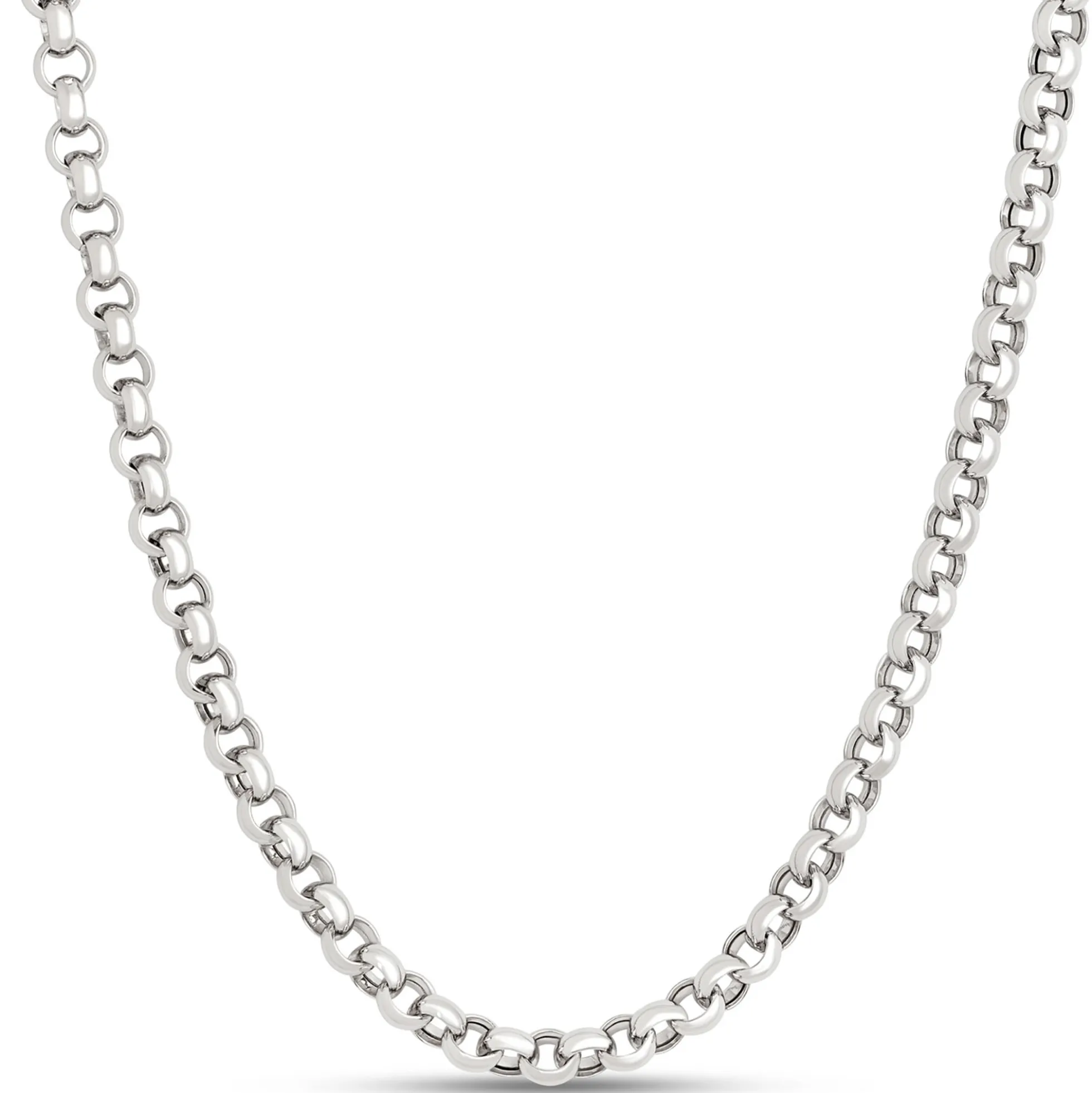 Toscano Classic Rolo Link Necklace, Sterling Silver