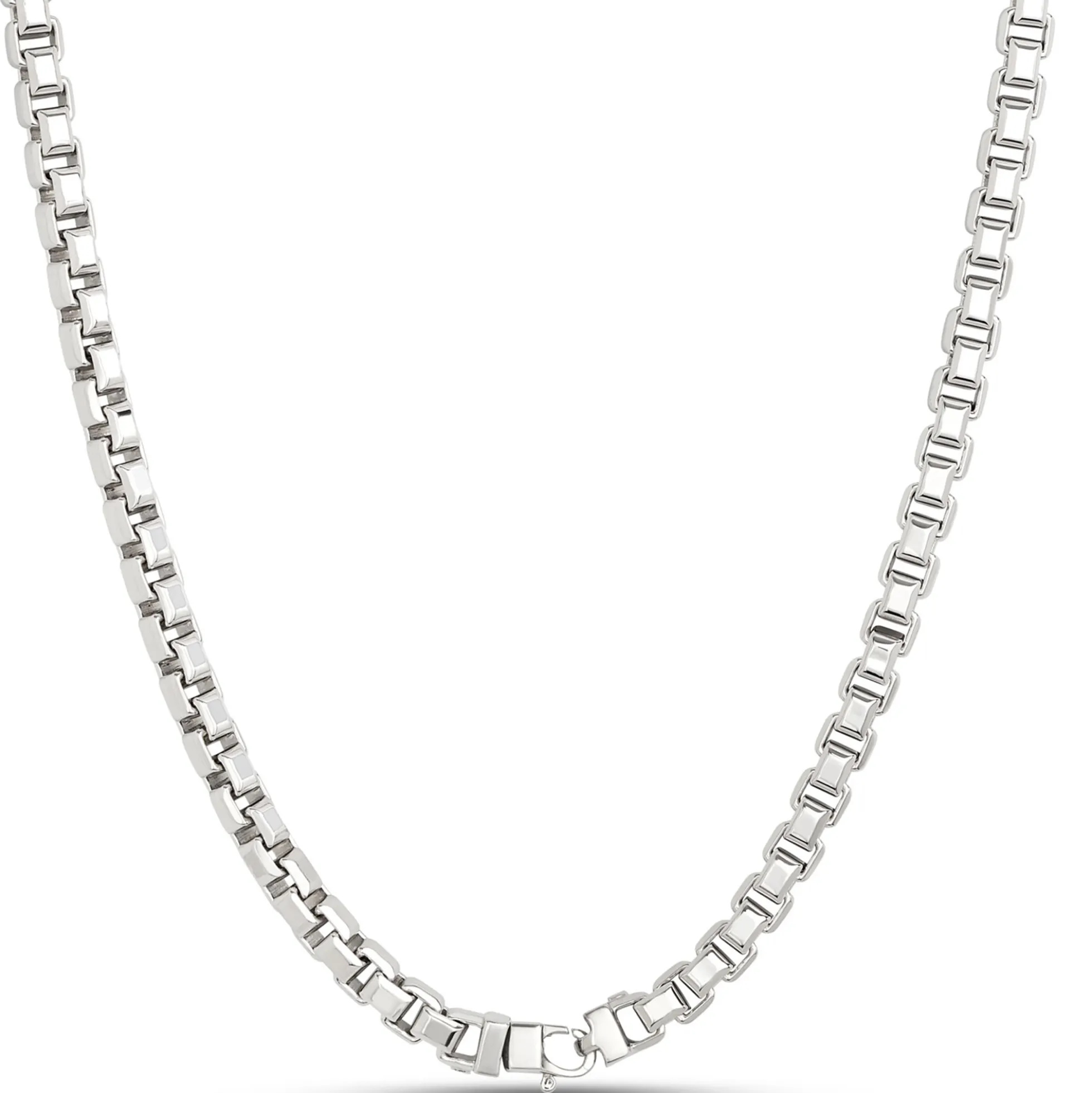 Toscano Classic Veneziana Link Necklace, Sterling Silver