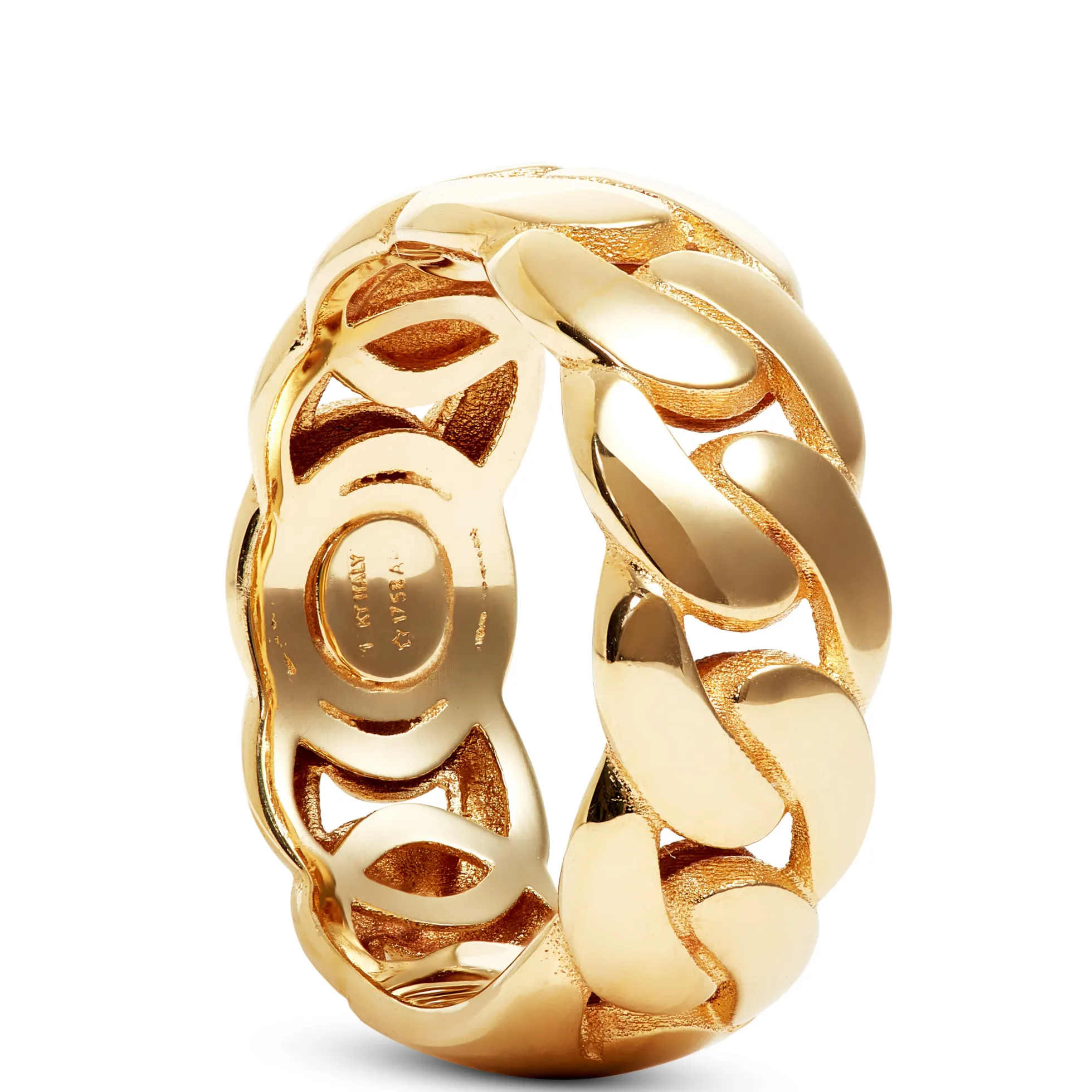 Toscano Cuban Link Ring, 14K Yellow Gold
