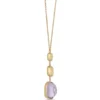 Toscano Cushion Cut Amethyst Pendant, 14K Yellow Gold