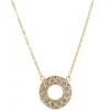 Toscano Diamond Cut Circle Pendant, 14K White and Yellow Gold