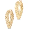 Toscano Diamond Cut Hoop Earrings, 14K Yellow Gold