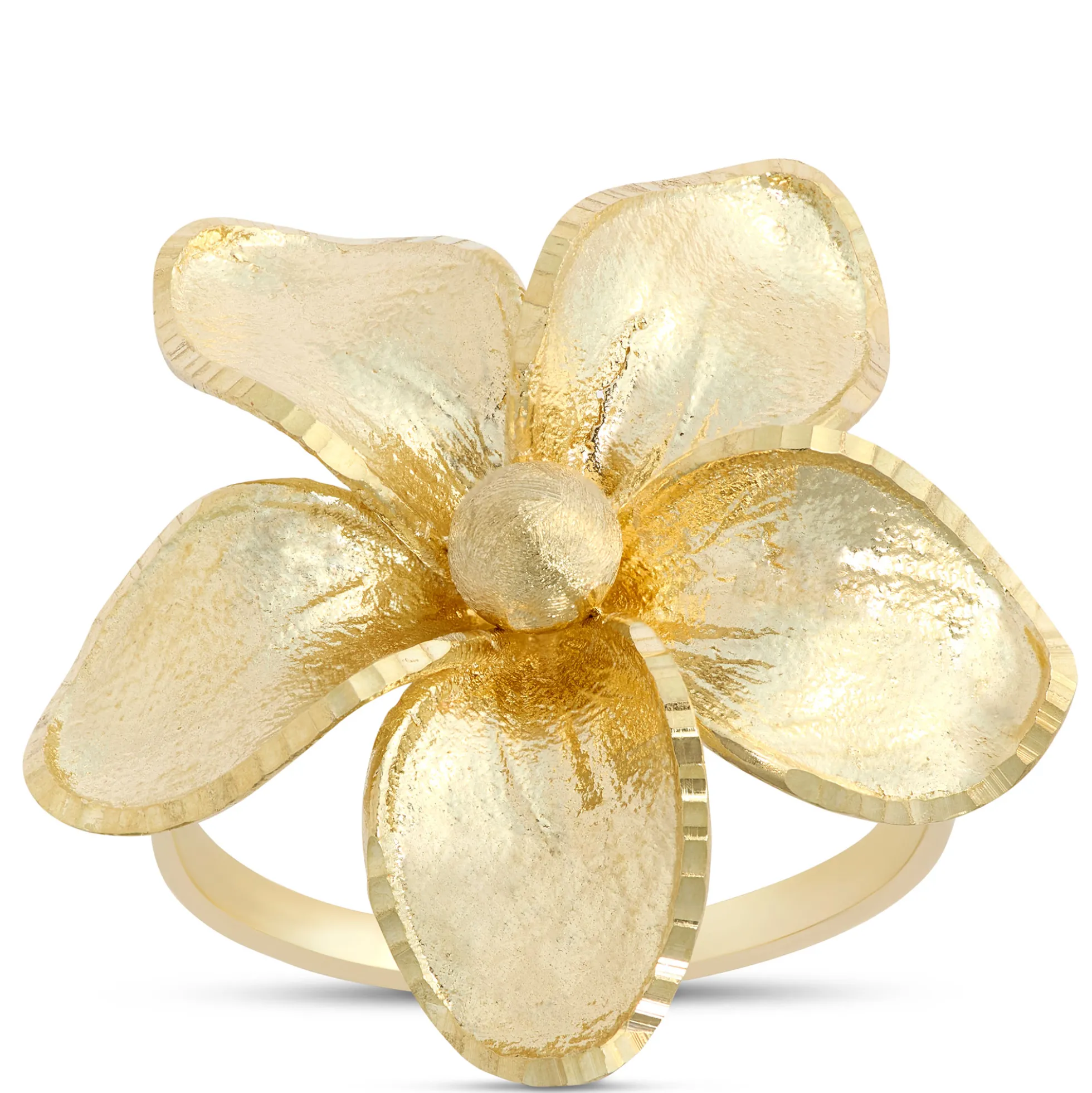 Toscano Flower Ring, 14K Yellow Gold