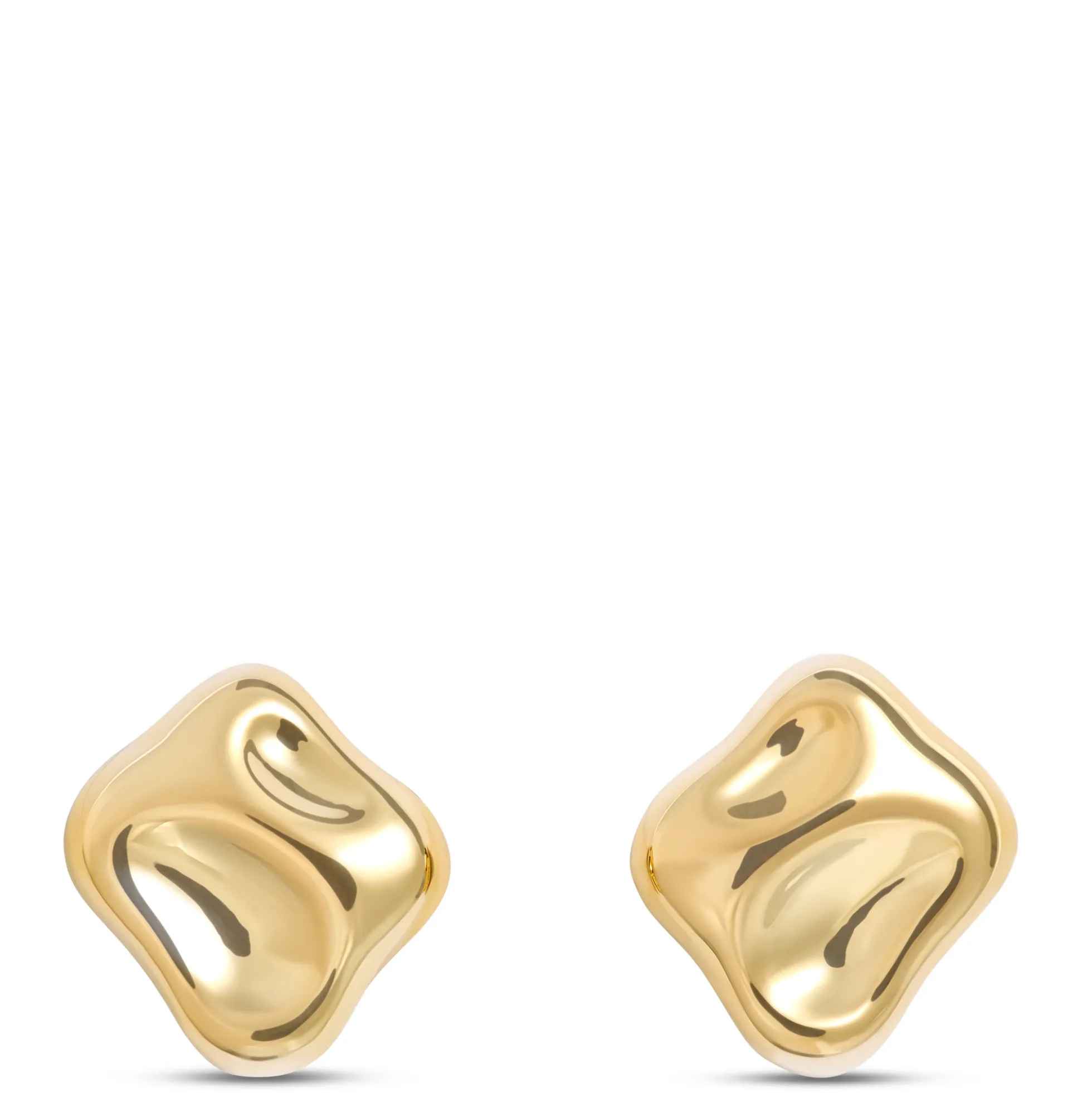 Toscano Freeform Stud Earrings, 14K Yellow Gold