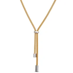 Toscano Gold Lariat Necklace, ⅔ Total Carat Weight, 18K Yellow Gold