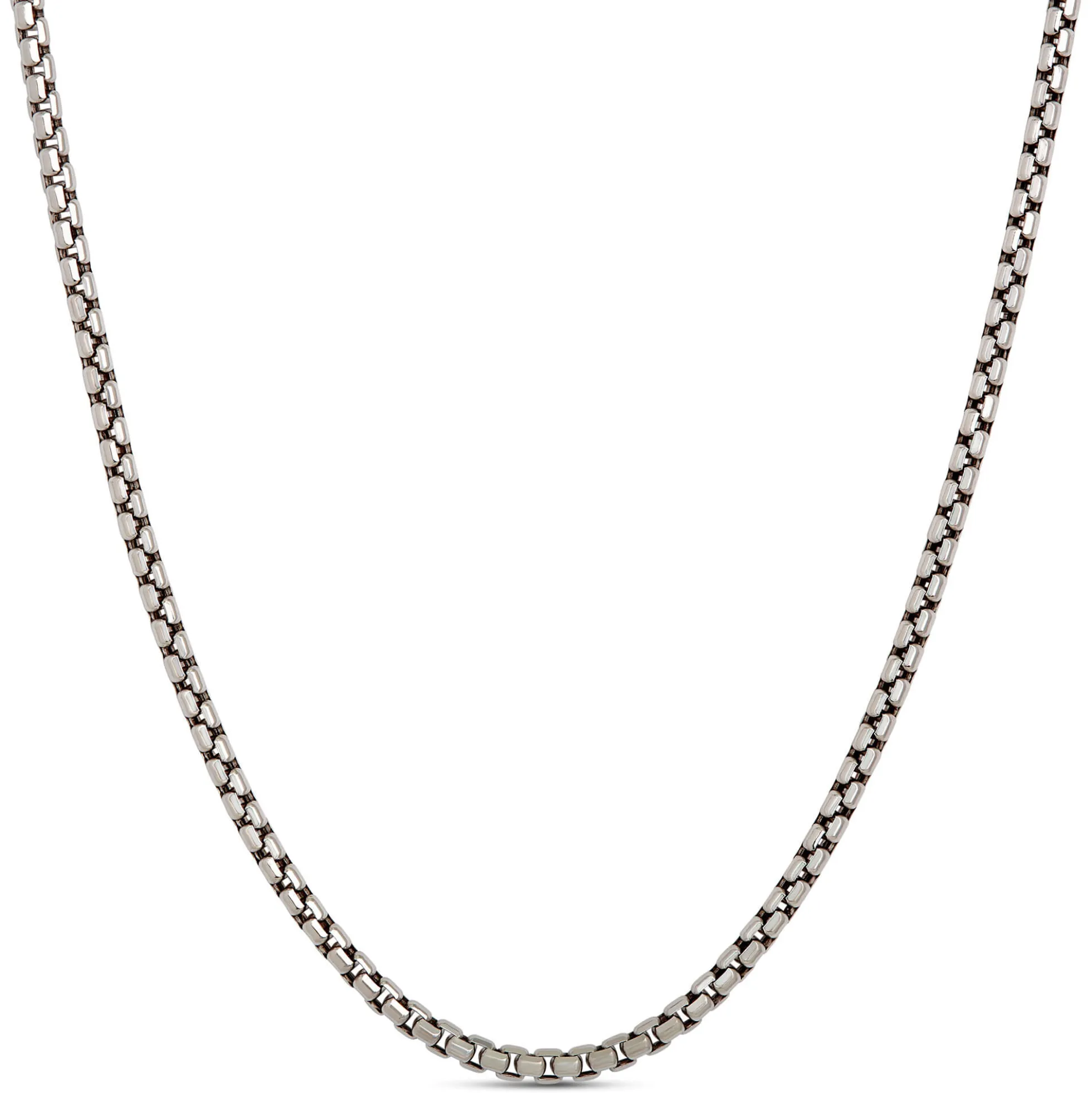 Toscano Half Round Diamond Cut Box Chain 14K, 24"