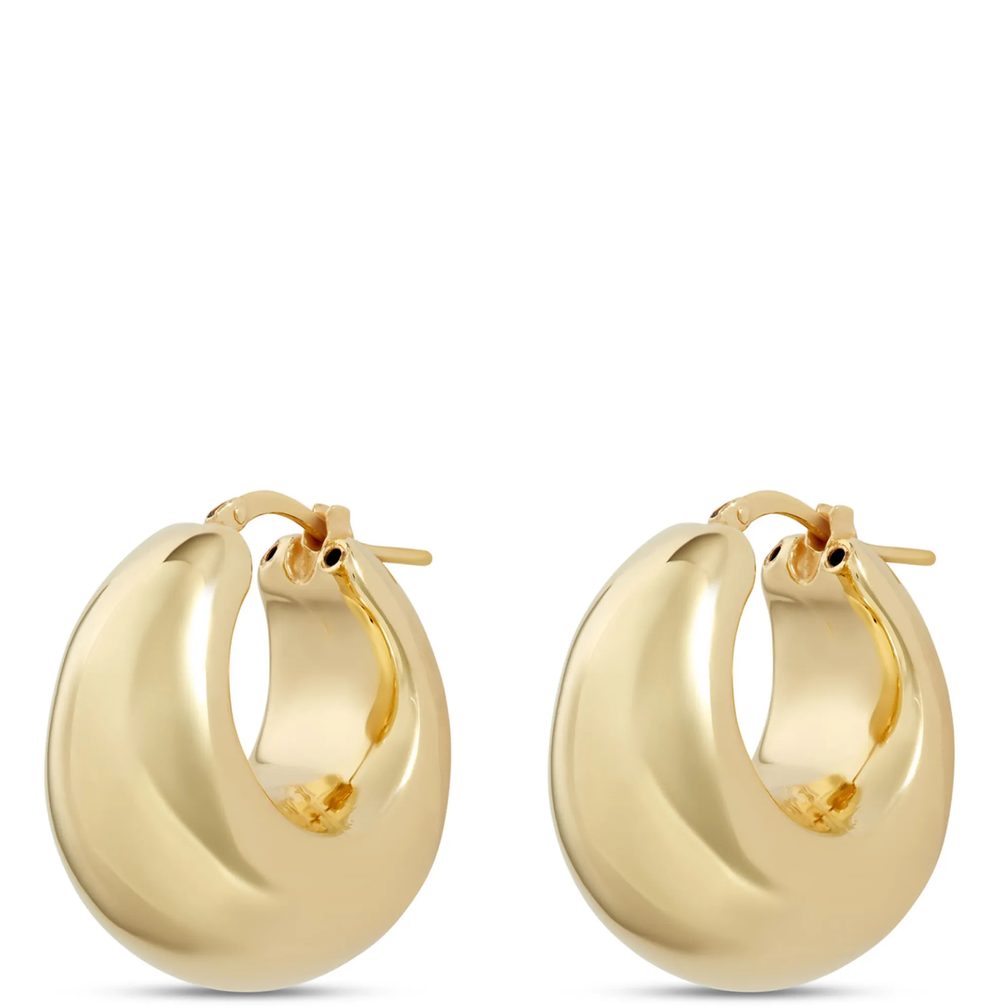 Toscano Hoop Earrings, 14K Yellow Gold