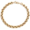Toscano 8.5-Inch Double Oval Bracelet, 14K Yellow Gold