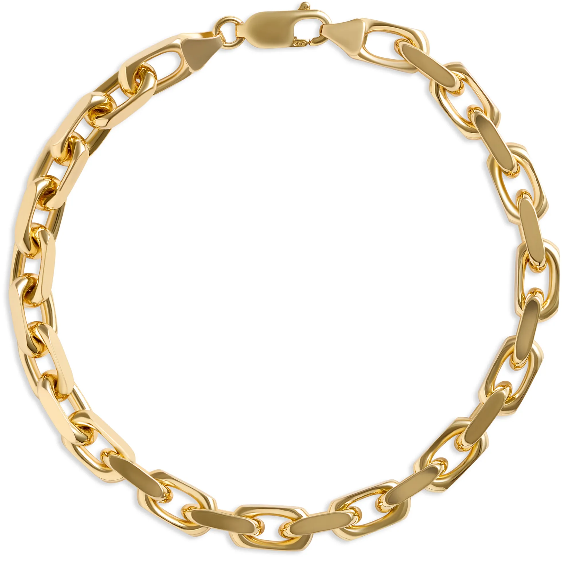 Toscano 8.5-Inch Forzatina Link Bracelet, 14K Yellow Gold