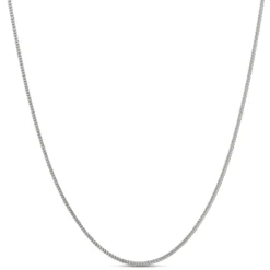 Toscano 18 Inch Franco Link Necklace, 14k White Gold