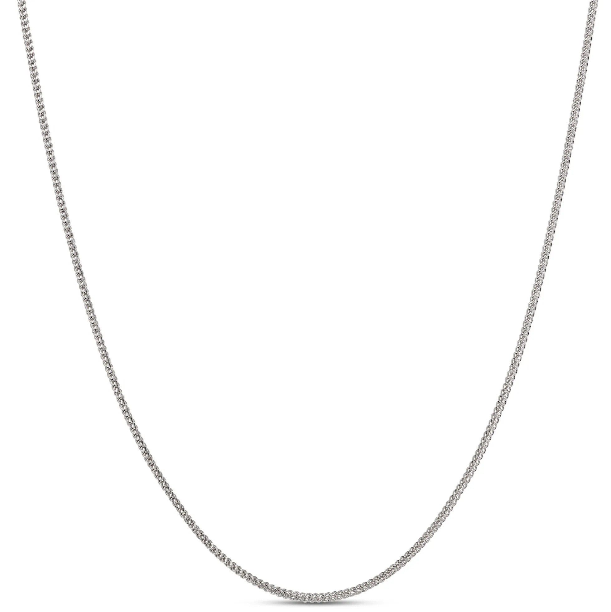 Toscano 18 Inch Franco Link Necklace, 14k White Gold