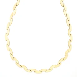 Toscano 18-Inch Marquise-Shaped Links Necklace, 14K Yellow Gold