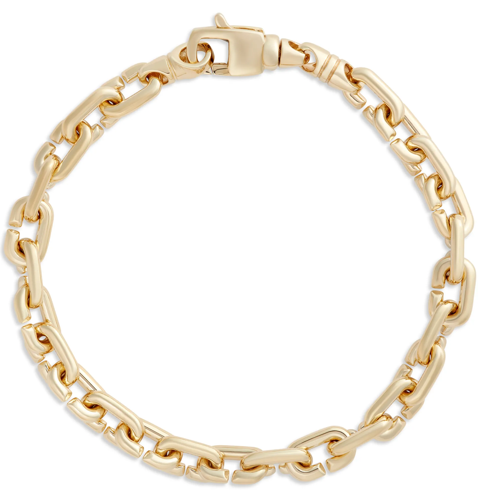 Toscano 8.5-Inch Oval Link Bracelet, 14K Yellow Gold