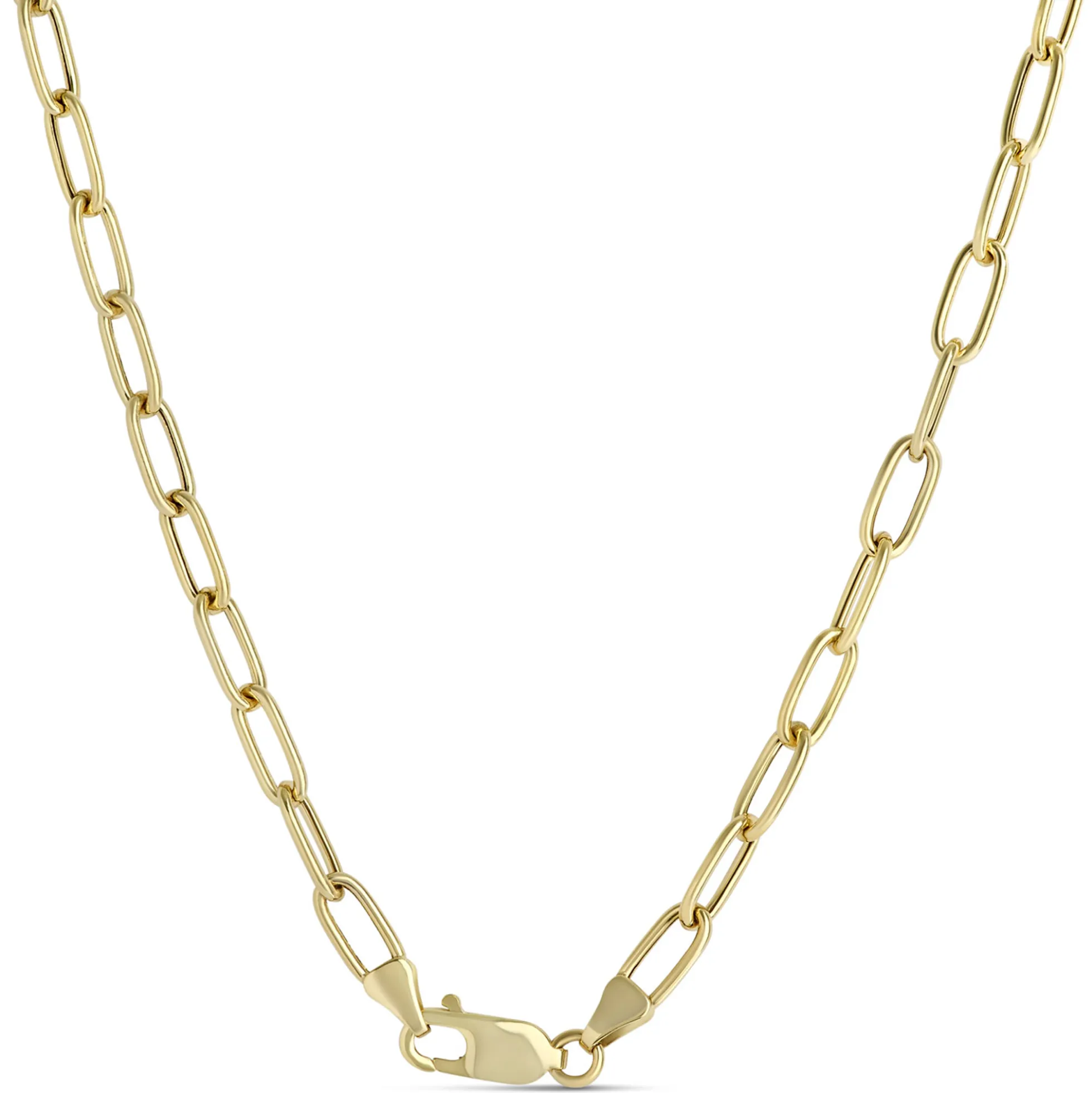 Toscano 18-Inch Oval Link Necklace, 14K Yellow Gold