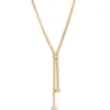 Toscano 20-Inch Popcorn Link Lariat Necklace, 14K Yellow Gold
