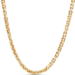 Toscano 24-Inch Rhombus Chain with 6.3mm Links, 14K Yellow Gold