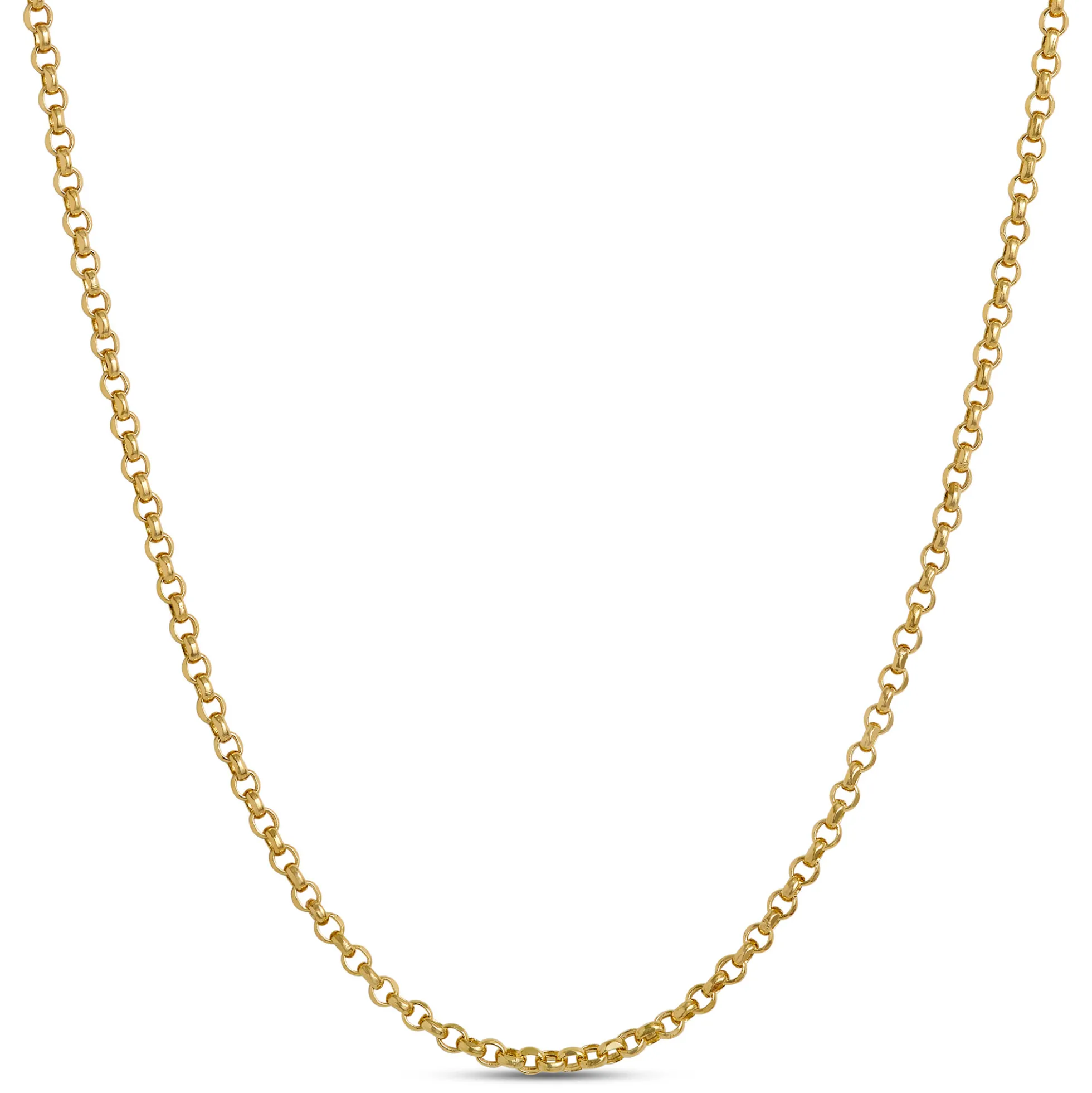 Toscano 18 Inch Rolo Link Necklace, 14k Yellow Gold